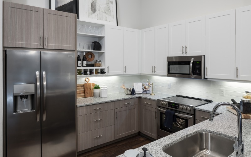 Well-lit kitchen with ample counter space